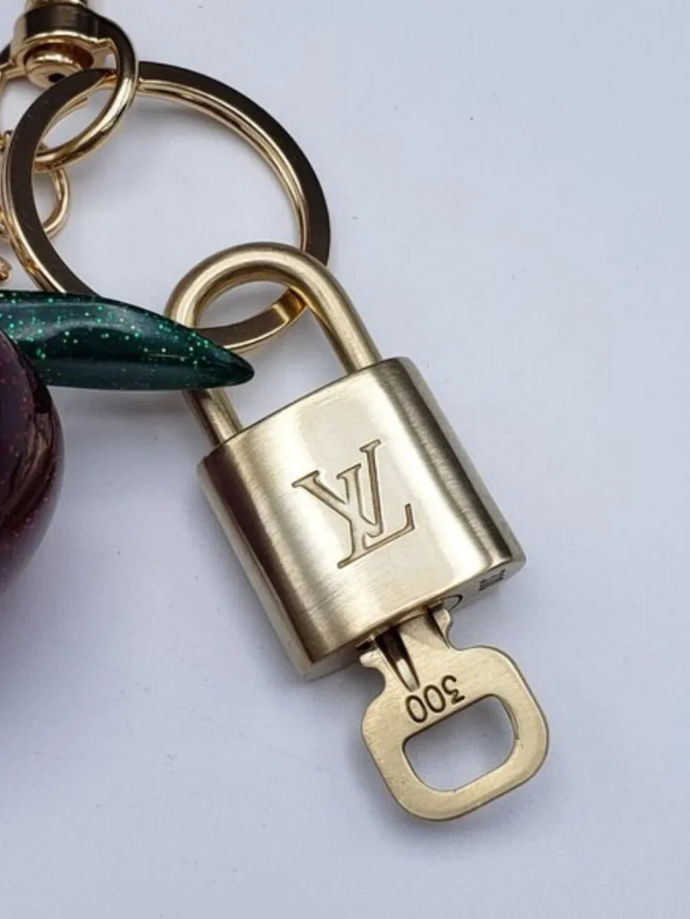Louis Vuitton Gold Padlock 🔑 Authentic LV Unbranded Apple Keychain Bag Charm